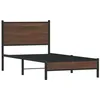 Image de vidaXL Cadre de lit en métal sans matelas chêne marron 80x200 cm