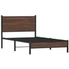 Image de vidaXL Bedframe zonder matras metaal bruin eikenkleurig 100x190 cm