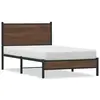 Image de vidaXL Cadre de lit en métal sans matelas chêne marron 100x190 cm