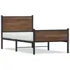Image de vidaXL Cadre de lit en métal sans matelas chêne marron 90x190 cm
