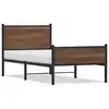 Image de vidaXL Cadre de lit en métal sans matelas chêne marron 90x200 cm