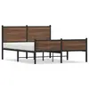 Image de vidaXL Cadre de lit en métal sans matelas chêne marron 137x190 cm