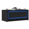 Image de vidaXL Table basse avec lumières LED noir bois d'ingénierie