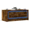 Image de vidaXL Table basse avec lumières LED chêne fumé ois d'ingénierie