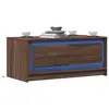 Image de vidaXL Table basse avec lumières LED chêne marron bois d'ingénierie