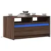 Image de vidaXL Table basse avec lumières LED chêne marron bois d'ingénierie