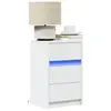 Image de vidaXL Armoire de chevet avec lumières LED blanc bois d'ingénierie