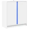 Image de vidaXL Buffet avec LED blanc 77x34x85 cm bois d'ingénierie