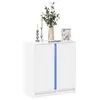 Image de vidaXL Buffet avec LED blanc 77x34x85 cm bois d'ingénierie