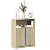 Image de vidaXL Buffet avec LED chêne sonoma 77x34x100 cm bois d'ingénierie