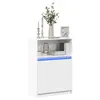 Image de vidaXL Buffet avec LED blanc 72x34x100 cm bois d'ingénierie