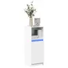 Image de vidaXL Buffet avec LED blanc 38x34x100 cm bois d'ingénierie