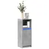Image de vidaXL Buffet avec LED gris béton 38x34x100 cm bois d'ingénierie
