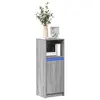 Image de vidaXL Buffet avec LED sonoma gris 38x34x100 cm bois d'ingénierie