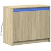 Image de vidaXL Buffet avec LED chêne sonoma 72x34x61 cm bois d'ingénierie