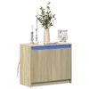 Image de vidaXL Buffet avec LED chêne sonoma 72x34x61 cm bois d'ingénierie