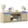 Image de vidaXL Meuble TV avec LED chêne sonoma 139,5x34x50cm bois d'ingénierie