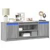 Image de vidaXL Meuble TV avec LED sonoma gris 139,5x34x50 cm bois d'ingénierie