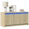 Image de vidaXL Meuble TV avec LED chêne sonoma 100x34x50 cm bois d'ingénierie