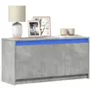 Image de vidaXL Meuble TV avec LED gris béton 100x34x50 cm bois d'ingénierie