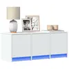 Image de vidaXL Meuble TV avec LED blanc 97x34x40 cm bois d'ingénierie