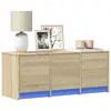 Image de vidaXL Meuble TV avec LED chêne sonoma 97x34x40 cm bois d'ingénierie