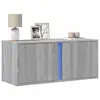 Image de vidaXL Meuble TV mural avec lumières LED sonoma gris 80x31x35 cm