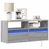 Image de vidaXL Meuble TV mural avec lumières LED sonoma gris 100x31x45 cm