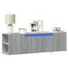 Image de vidaXL Meuble TV mural avec lumières LED sonoma gris 135x31x39,5 cm