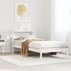 Image de vidaXL Cadre de lit sans matelas blanc 75x190 cm bois de pin massif