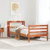 Image de vidaXL Cadre de lit sans matelas cire marron 75x190 cm bois pin massif