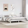 Image de vidaXL Cadre de lit avec tête de lit sans matelas blanc 180x200 cm