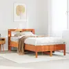 Image de vidaXL Cadre de lit sans matelas cire marron 100x200cm bois pin massif