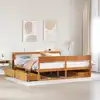 Image de vidaXL Cadre de lit sans matelas cire marron 180x200cm bois pin massif