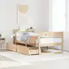 Image de vidaXL Cadre de lit sans matelas 90x200 cm bois de pin massif