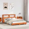 Image de vidaXL Cadre de lit sans matelas cire marron 140x200cm bois pin massif