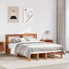 Image de vidaXL Cadre de lit sans matelas cire marron 120x190cm bois pin massif