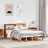 Image de vidaXL Cadre de lit sans matelas cire marron 140x190cm bois pin massif
