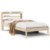 Image de vidaXL Cadre de lit sans matelas 75x190 cm bois de pin massif
