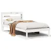 Image de vidaXL Cadre de lit sans matelas blanc 75x190 cm bois de pin massif