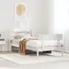 Image de vidaXL Cadre de lit sans matelas blanc 90x190 cm bois de pin massif