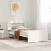 Image de vidaXL Cadre de lit avec tête de lit sans matelas blanc 90x190 cm