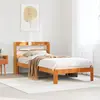 Image de vidaXL Cadre de lit sans matelas cire marron 75x190 cm bois pin massif