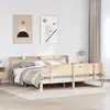 Image de vidaXL Cadre de lit avec tête de lit sans matelas 200x200 cm