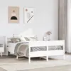 Image de vidaXL Cadre de lit sans matelas blanc 140x190 cm bois de pin massif