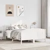Image de vidaXL Cadre de lit sans matelas blanc 135x190 cm bois de pin massif