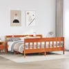 Image de vidaXL Cadre de lit sans matelas cire marron 200x200cm bois pin massif
