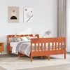 Image de vidaXL Cadre de lit sans matelas cire marron 135x190cm bois pin massif