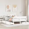Image de vidaXL Cadre de lit sans matelas blanc 140x200 cm bois de pin massif
