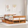 Image de vidaXL Cadre de lit sans matelas cire marron 120x200cm bois pin massif